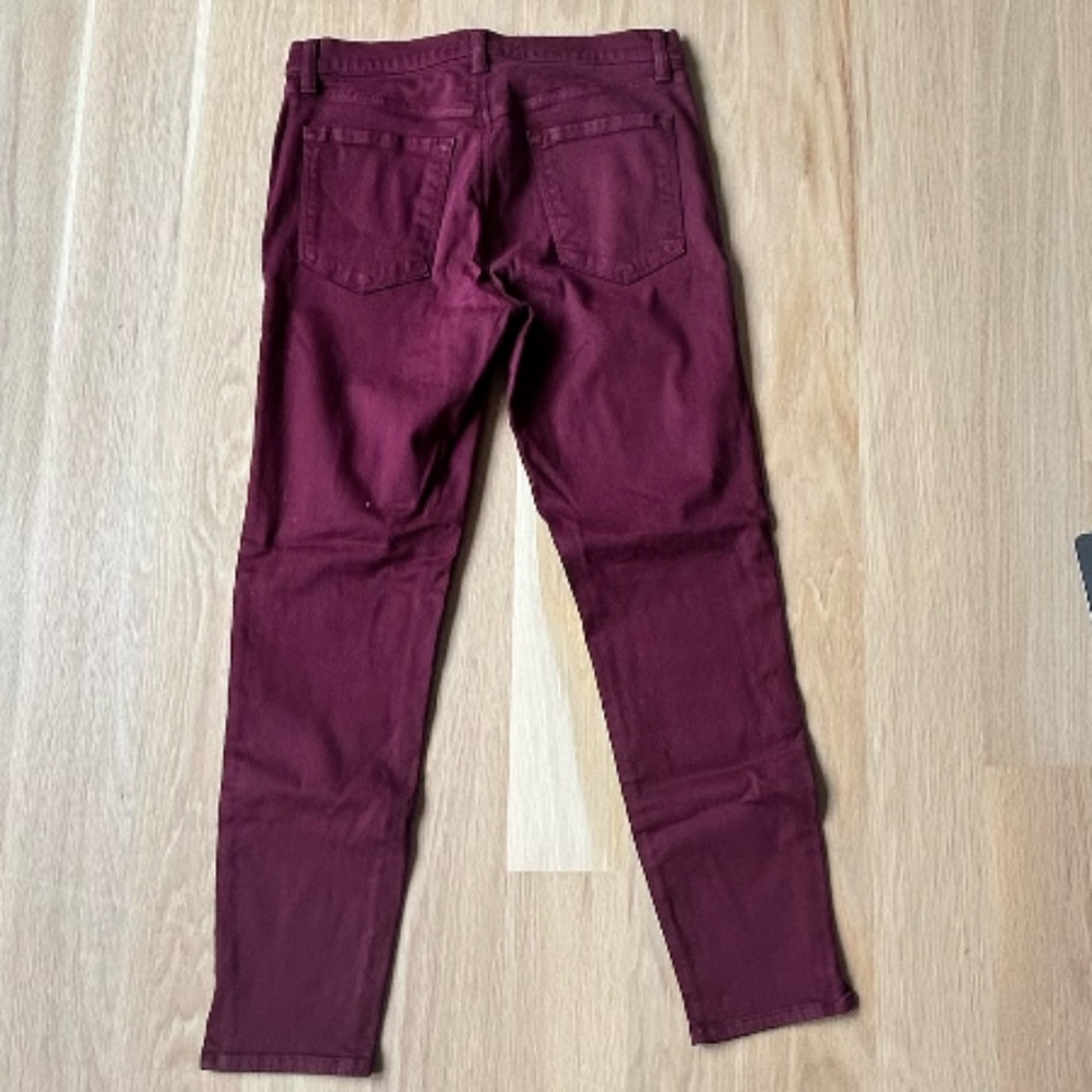 J Brand Maroon skinny jeans